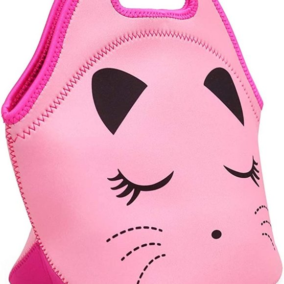 * New Cute Cat Face Bow Diamond Bling Waterproof Pink School Backpack Girls Book - Picture 7 of 15